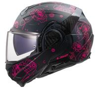 Casco Modulare Reversibile Ls2 FF910 Advant II Sophia Nero Rosa XS