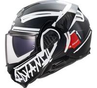 LS2 FF910 Advant II Tape Casco, nero-bianco, taglia M per maschi