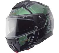 Schuberth C5 Globe Casco apribile, nero/verde, Taglia XL (61)