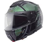 Schuberth C5 Globe Casco, nero-verde, taglia 53 per maschi