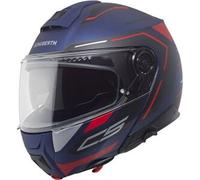 Schuberth C5 Omega, casco flip up XL (60/61) female Opaco Blu Scuro/Nero/Rosso