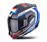 Scorpion EXO Tech Evo Carbon Cosy Casco, nero-rosso-blu, taglia S per maschi