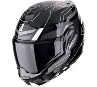 casco modulare scorpion exo tech evo conquer - nero / bianco M