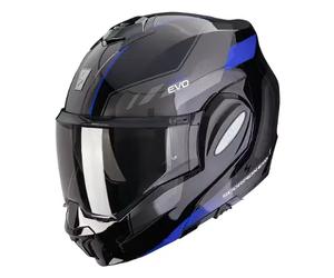 casco modulare scorpion exo tech evo socius - blu S