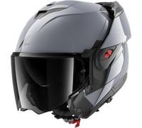 SHARK, Casco Moto Modulare OXO DARK SHADOW Gun Silver S05, XL