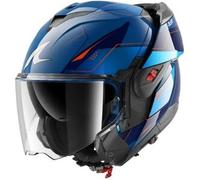 Casco Modulare Shark Oxo Mekarium Blu Cromo Arancione XXL