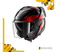 Casco Modulare Shark OXO MEKARIUM Nero Lucido HE8714EKUR - XXL