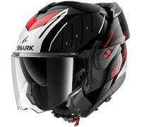 Casco Modulare Shark Oxo Rydger Nero Argento Rosso XS