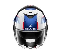 Casco Modulare Shark Oxo Sikter Bianco Cromo Blu