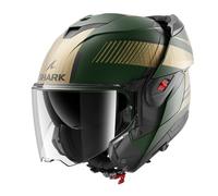 Casco Modulare Shark Oxo Sikter Verde Opaco Chrome Oro
