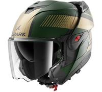 Casco Modulare Shark Oxo Sikter Verde Opaco Chrome Oro M