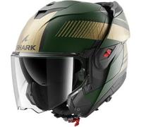 Casco Modulare Shark Oxo Sikter Verde Opaco Chrome Oro XXL