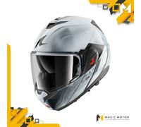 Casco Modulare Shark OXO SPEED-TECH Argento Lucido HE8708ESWK - S