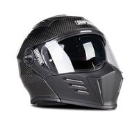 Simpson Darksome Carbon, casco ribaltabile XXL male Nero Opaco