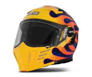 Casco Modulare Simpson Darksome Wildfire GialloL Giallo