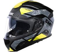SMK Gullwing Navigator, casco flip up S male Opaco Nero/Grigio/Fluo Giallo