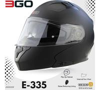 3GO E335 Flip- front Full Face Motorcycle Helmet Burgundy Scooter ECE Approved Scooter Helmets Women Men With Double Sun Visor Bike Protection