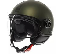 Casco Momo design EVO E2206 Jet Mono Verde Nero Green Black Doppia Visiera