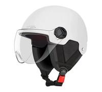 Casco Monopattino Elettrico, Mezzo Casco Leggero Con Protezione Orecchie E Strisce Riflettenti, Guscio ABS Protezione UV, 55-65cm Unisex Adulti Bambini Per Spostamenti E Libero