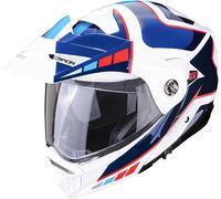 CASCO MOTO ADVENTURE MODULARE SCORPION ADX-2 CAMINO BIANCO BLU ROSSO TG S