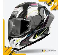 Casco Moto Airoh Integrale GP 800 Must Grigio Nero Bianco Opaco - S