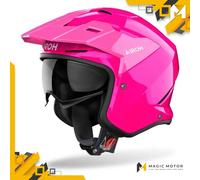 Casco Moto Airoh Jet KOMBAKT Solid Rosa Lucido - S