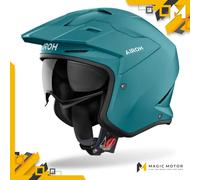 Casco Moto Airoh Jet KOMBAKT Solid Verde Opaco - S