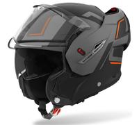 Casco moto Airoh Mathisse 2 Genius flip-up arancione opaco M