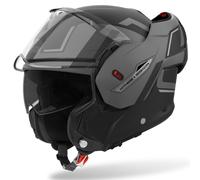 Casco moto Airoh Mathisse 2 Genius flip-up grigio opaco L