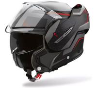 Casco moto Airoh Mathisse 2 Magnet grigio opaco-nero-rosso XS