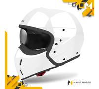 Casco Moto Airoh Modulare J 110 Solid Bianco Lucido - S