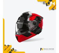 Casco Moto Airoh Modulare SPECKTRE Groove Rosso Lucido - S