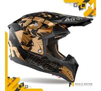 Casco Moto Airoh Off Road AVIATOR 3 Tc222 The Legend Nero Lucido - XL