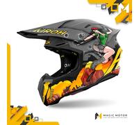 Casco Moto Airoh Off Road TWIST 3 Adventure Grigio Giallo Opaco - XXL