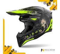 Casco Moto Airoh Off Road WRAAAP Darkness Nero Opaco - S
