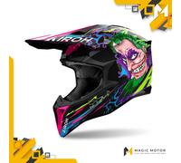 Casco Moto Airoh Off Road WRAAAP Music Nero Lucido - XL