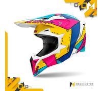 Casco Moto Airoh Off Road WRAAAP Paint Giallo Opaco - M