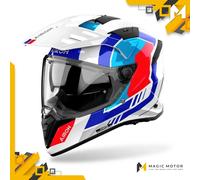 Casco Moto Airoh Touring/Adventure BANDIT Horn Bianco Lucido - S