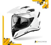 Casco Moto Airoh Touring/Adventure BANDIT Solid Bianco Lucido - XS