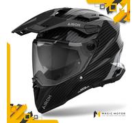 Casco Moto Airoh Touring/Adventure COMMANDER 2 Carbon Nero Lucido - XL