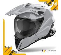 Casco Moto Airoh Touring/Adventure COMMANDER 2 Solid Grigio Lucido - XXL