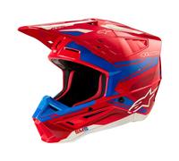 Casco Moto Alpinestars SM5 Action 2 ECE - Rosso brillante/Blu lucido 83060233017