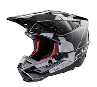 Casco Moto Alpinestars SM5 Rover 2 ECE - Nero/argento lucido 83038231997