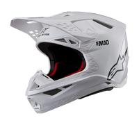 Casco Moto Alpinestars Solid Supertech M10 ECE - Bianco lucido 83001232180