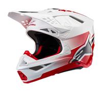 Casco Moto Alpinestars Supertech M10 Unite ECE - Rosso/Bianco lucido 83016233182