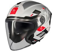 Casco moto aperto MT Cosmo SV Silence bianco-grigio M