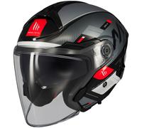 Casco moto aperto MT Cosmo SV Silence nero-grigio-bianco M