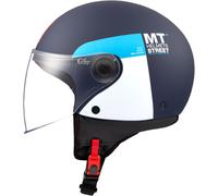 Casco moto aperto MT STREET INBOARD C7 blu-bianco opaco XS