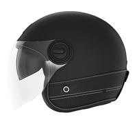 Casco moto aperto NOX PREMIUM Heritage in pelle nera S