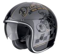 Casco moto aperto Scorpion Belfast Evo DRIVE FAST argento-nero-oro S
